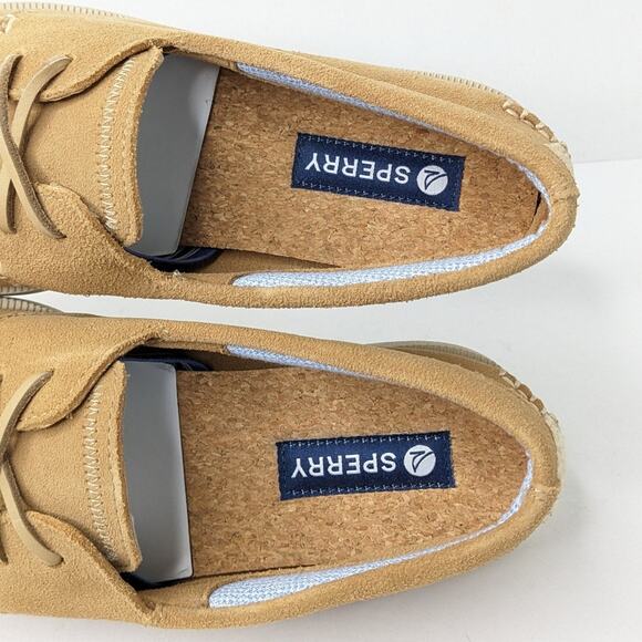 Sperry Sirocco Boat Shoes, Tan Suede, Men\'s 7.5 Wide main image 6